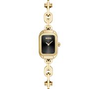 Quarzuhr BOSS "HAILEY", gold (goldfarben, schwarz), Armbanduhren, Damen, Quarzuhr, Damenuhr, Armbanduhr, analog, Edelstahlarmband (70923833-0) goldfarben, schwarz