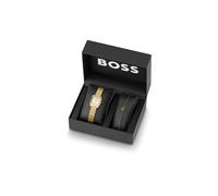 Quarzuhr BOSS "Mae Petite Giftset", gold (goldfarben), Armbanduhren, Damen, Quarzuhr, Armbanduhr, Damenuhr, Edelstahlarmband, Ideal auch als Geschenk (65810131-0) goldfarben