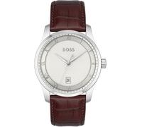 Quarzuhr BOSS "PRINCIPLE", braun, Armbanduhren, Herren, Quarzuhr, Herrenuhr, Armbanduhr, Datum, Lederarmband (35668548-0) braun