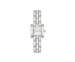 Quarzuhr BOSS "VIOLET", silber (silberfarben, silberfarben, silberfarben), Armbanduhren, Damen, silberfarben, Quarzuhr, Armbanduhr, Damenuhr, Edelstahlarmband, analog, Glaskristalle (39314903-0) silbe