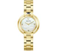 Quarzuhr BULOVA "Rubaiyat", gold (goldfarben), Armbanduhren, Damen, Quarzuhr, Armbanduhr, Damenuhr, Edelstahlarmband, analog (48842064-0) goldfarben