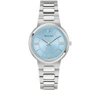 Quarzuhr BULOVA, silberfarben, hellblau, Armbanduhren, Damen, Quarzuhr, Armbanduhr, Damenuhr, Edelstahlarmband, analog (47470846-0)