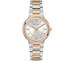 Quarzuhr BULOVA, silberfarben, roségoldfarben, silberfarben, Armbanduhren, Damen, Quarzuhr, Armbanduhr, Damenuhr, Edelstahlarmband, analog (84204648-0) silberfarben, roségoldfarben, silberfarben