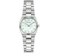 Quarzuhr BULOVA "Super Seville", silber (silberfarben, perlmuttfarben), Armbanduhren, Damen, Quarzuhr, Armbanduhr, Damenuhr, Edelstahlarmband, analog (28512016-0) silberfarben, perlmuttfarben