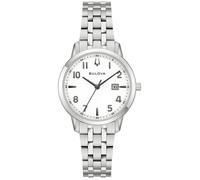 Quarzuhr BULOVA "Sutton", silberfarben, Armbanduhren, Damen, Quarzuhr, Armbanduhr, Damenuhr, Edelstahlarmband, analog, Datum (74402839-0) silberfarben