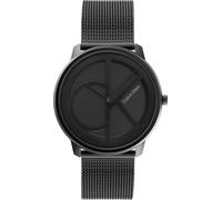 Calvin Klein Analog Quarzuhr Für Männer und Frauen Kollektion Iconic MESH - 40MM mit Schwarzes Edelstahl-Mesh-Gliederarmband - 25200028