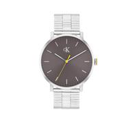 Quarzuhr CALVIN KLEIN "CK REAL", grau (silberfarben, grau), Armbanduhren, Herren, Quarzuhr, Armbanduhr, Herrenuhr, Edelstahlarmband, analog (26666922-0) silberfarben, grau