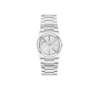 Quarzuhr CALVIN KLEIN "CK UNITE", silber (silberfarben), Armbanduhren, Damen, Quarzuhr, Armbanduhr, Damenuhr, Edelstahlarmband, analog (69485240-0) silberfarben