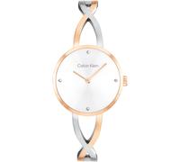 Quarzuhr CALVIN KLEIN "Sculpted Embrace", grau (edelstahlfarben, grau), Armbanduhren, Damen, Quarzuhr, Armbanduhr, Damenuhr, Edelstahlarmband, analog, Glassteine (56566942-0) edelstahlfarben, grau