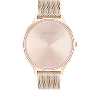 Quarzuhr CALVIN KLEIN "TIMELESS 2H", rosa (roségoldfarben), Armbanduhren, Damen, Quarzuhr, Armbanduhr, Damenuhr, Mineralglas, Edelstahlarmband (17010602-0)
