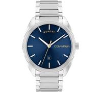 Quarzuhr CALVIN KLEIN "TIMELESS", silber (silberfarben), Armbanduhren, Herren, Quarzuhr, Armbanduhr, Herrenuhr, Datum, Mineralglas, Edelstahlarmband (33642041-0) silberfarben