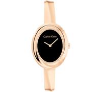 Quarzuhr CALVIN KLEIN "TWISTED BEZEL", gold (roségoldfarben), Armbanduhren, Damen, Quarzuhr, Armbanduhr, Damenuhr, Edelstahlarmband, analog (66535866-0) roségoldfarben