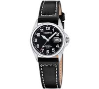 Quarzuhr CALYPSO WATCHES "Basic", schwarz (schwarz, schwarz), Armbanduhren, Damen, silberfarben, Quarzuhr, Armbanduhr, Damenuhr, Lederarmband, analog, Tag (41398040-0) schwarz, schwarz