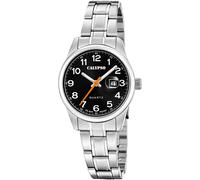 Quarzuhr CALYPSO WATCHES "Basic", silber (silberfarben, schwarz), Armbanduhren, Damen, Quarzuhr, Armbanduhr, Damenuhr, Edelstahlarmband, analog, Tag (75871252-0) silberfarben, schwarz