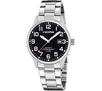 Quarzuhr CALYPSO WATCHES "Basic", silber (silberfarben, schwarz), Armbanduhren, Herren, Armbanduhr, Herrenuhr, Edelstahlarmband, analog, Tag (49452901-0) silberfarben, schwarz