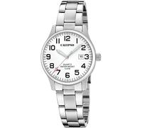 Quarzuhr CALYPSO WATCHES "Basic", silber (silberfarben, weiß), Armbanduhren, Damen, Quarzuhr, Armbanduhr, Damenuhr, Edelstahlarmband, analog, Tag (53221033-0) silberfarben, weiß