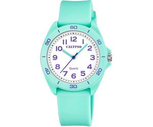Quarzuhr CALYPSO WATCHES "Junior Collection", blau (türkis), Armbanduhren, Kinder, Quarzuhr, Armbanduhr, Kinderuhr, bis 10 bar wasserdicht, ideal als Geschenk (41390105-0) türkis