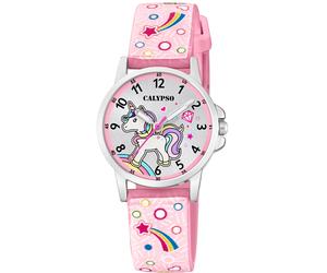 Quarzuhr CALYPSO WATCHES "Junior Collection", bunt, Armbanduhren, Damen, Quarzuhr, Armbanduhr, Kinderuhr, Mädchen, Einhorn, Regenbogen, Geschenkidee (38372738-0)