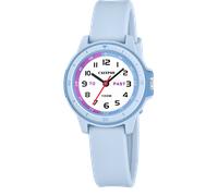 Quarzuhr CALYPSO WATCHES "My First Watch", blau (hellblau, weiß, lila, hellblau), Armbanduhren, Kinder, Quarzuhr, Armbanduhr, Silikonarmband, analog (63690645-0) hellblau, weiß, lila, hellblau