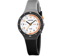 Quarzuhr CALYPSO WATCHES "My First Watch", schwarz (schwarz, grau, weiß, orange), Armbanduhren, Kinder, Quarzuhr, Armbanduhr, Silikonarmband, analog (48054449-0) schwarz, grau, weiß, orange