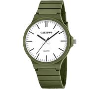 Quarzuhr CALYPSO WATCHES "Street Style", grün, weiß, Armbanduhren, Herren, Quarzuhr, Armbanduhr, Herrenuhr, Silikonarmband, analog (20797708-0) grün, weiß
