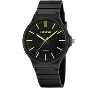 Quarzuhr CALYPSO WATCHES "Street Style", schwarz, schwarz, goldfarben, Armbanduhren, Herren, Quarzuhr, Armbanduhr, Herrenuhr, Silikonarmband, analog (55002565-0) schwarz, schwarz, goldfarben