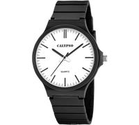 Quarzuhr CALYPSO WATCHES "Street Style", schwarz, weiß, Armbanduhren, Herren, Quarzuhr, Armbanduhr, Herrenuhr, Silikonarmband, analog (54202315-0) schwarz, weiß