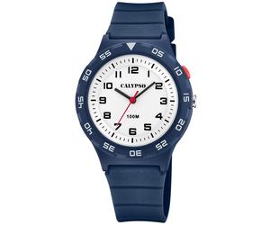 Quarzuhr CALYPSO WATCHES "Sweet Time", blau (dunkelblau), Armbanduhren, Kinder, Quarzuhr, Armbanduhr, Kinderuhr, bis 10 bar wasserdicht, ideal als Geschenk (51925114-0) dunkelblau