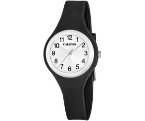 Quarzuhr CALYPSO WATCHES "Trendy", schwarz, Armbanduhren, Damen, Quarzuhr, Armbanduhr, Damenuhr, Silikonarmband, analog (39996757-0) schwarz