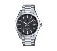 Quarzuhr CASIO EDIFICE, silberfarben, schwarz, Armbanduhren, Herren, Quarzuhr, Armbanduhr, Herrenuhr, Edelstahlarmband, analog, Tag, Neo-Display (39171410-0) silberfarben, schwarz