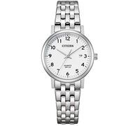 Quarzuhr CITIZEN, silber (silberfarben), Armbanduhren, Damen, Quarzuhr, Armbanduhr, Damenuhr, Edelstahlarmband, Datum (10283357-0) silberfarben