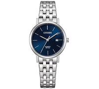 Quarzuhr CITIZEN, silber (silberfarben), Armbanduhren, Damen, Quarzuhr, Armbanduhr, Damenuhr, Edelstahlarmband, Datum (77758164-0) silberfarben