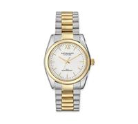 Quarzuhr COPENHAGEN STUDIOS "Classic Round Watch", gold (silberfarben, goldfarben, weiß), Armbanduhren, Damen, Quarzuhr, Armbanduhr, Damenuhr, Edelstahlarmband, analog (89336929-0) silberfarben, goldf
