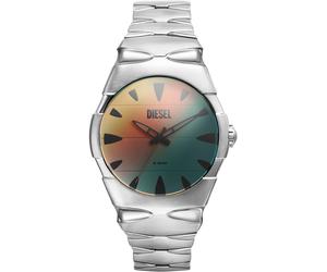 Quarzuhr DIESEL "D-SRUPTOR", silber (silberfarben), Armbanduhren, Herren, Quarzuhr, Armbanduhr, Herrenuhr, Damenuhr, Edelstahlarmband (30183120-0) silberfarben