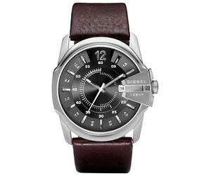 Quarzuhr DIESEL "MASTER CHIEF", braun (dunkelbraun), Armbanduhren, Herren, Quarzuhr, Armbanduhr, Herrenuhr, Datum, Lederarmband (332737-0) dunkelbraun