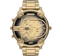 Quarzuhr DIESEL "MR. DADDY SLIM", gold (gelbgoldfarben), Armbanduhren, Damen, Quarzuhr, Armbanduhr, Herrenuhr, Edelstahlarmband, analog, Tag (25900616-0) gelbgoldfarben