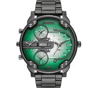 Quarzuhr DIESEL "MR. DADDY SLIM", grau (anthrazit, grün), Armbanduhren, Kinder, Quarzuhr, Armbanduhr, Herrenuhr, Edelstahlarmband, analog, Tag (11197569-0) anthrazit, grün