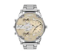 Quarzuhr DIESEL "Mr. Daddy Slim", silber (edelstahlfarben, gelbgoldfarben), Armbanduhren, Herren, Quarzuhr, Armbanduhr, Herrenuhr, Edelstahlarmband, analog, Tag (31659925-0) edelstahlfarben, gelbgoldf