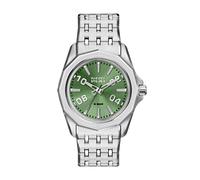 Quarzuhr DIESEL "Stinger 3-Hand", grün (edelstahlfarben, grün), Armbanduhren, Herren, Quarzuhr, Armbanduhr, Herrenuhr, Edelstahlarmband, analog (40197562-0) edelstahlfarben, grün