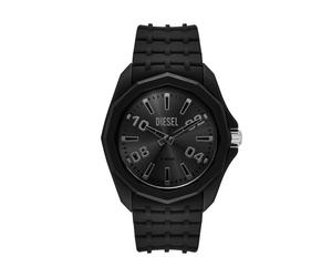 Quarzuhr DIESEL "Stinger 3-Hand", schwarz, Armbanduhren, Herren, Quarzuhr, Armbanduhr, Silikonarmband, analog (16644856-0) schwarz