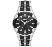 Quarzuhr DIESEL "VERT", schwarz (silberfarben, schwarz), Armbanduhren, Herren, Armbanduhr, Herrenuhr, special edition, Datum, Edelstahlarmband (53898033-0) silberfarben, schwarz