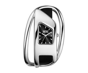Quarzuhr DIESEL "WRAP-D", schwarz, Armbanduhren, Damen, Quarzuhr, Armbanduhr, Damenuhr, Lederarmband, analog (57921443-0) schwarz