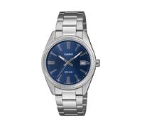 Quarzuhr, edelstahlfarben, blau, CASIO TIMELESS COLLECTION, Armbanduhren, Herren, Quarzuhr, Armbanduhr, Damenuhr, Herrenuhr, Edelstahlarmband, analog, Tag (22395922-0) edelstahlfarben, blau