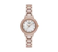 Quarzuhr EMPORIO ARMANI, beige (natur), Armbanduhren, Damen, Quarzuhr, Armbanduhr, Damenuhr, Keramik, analog, Glassteine (25516121-0) natur