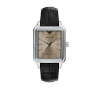 Quarzuhr EMPORIO ARMANI, braun, bronzefarben, Armbanduhren, Herren, Quarzuhr, Armbanduhr, Damenuhr, Herrenuhr, Lederarmband, analog, Tag (59865029-0) braun, bronzefarben