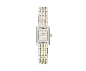 Quarzuhr EMPORIO ARMANI, edelstahlfarben, gelbgoldfarben, Armbanduhren, Damen, Quarzuhr, Armbanduhr, Damenuhr, Edelstahlarmband, analog (68348116-0) edelstahlfarben, gelbgoldfarben