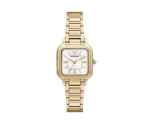 Quarzuhr EMPORIO ARMANI, gelbgoldfarben, Armbanduhren, Damen, Quarzuhr, Armbanduhr, Damenuhr, Edelstahlarmband, analog (42610244-0) gelbgoldfarben