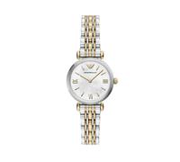 Quarzuhr EMPORIO ARMANI, gold (edelstahlfarben, gelbgoldfarben), Armbanduhren, Damen, Quarzuhr, Armbanduhr, Damenuhr, Edelstahlarmband, analog (89957466-0) edelstahlfarben, gelbgoldfarben