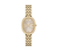 Quarzuhr EMPORIO ARMANI, gold (gelbgoldfarben), Armbanduhren, Damen, Quarzuhr, Armbanduhr, Damenuhr, Edelstahlarmband, analog (76345530-0) gelbgoldfarben