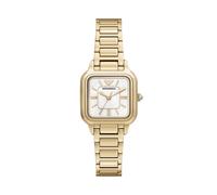 Quarzuhr EMPORIO ARMANI, gold (gelbgoldfarben), Armbanduhren, Damen, Quarzuhr, Armbanduhr, Damenuhr, Edelstahlarmband, analog (42610244-0) gelbgoldfarben